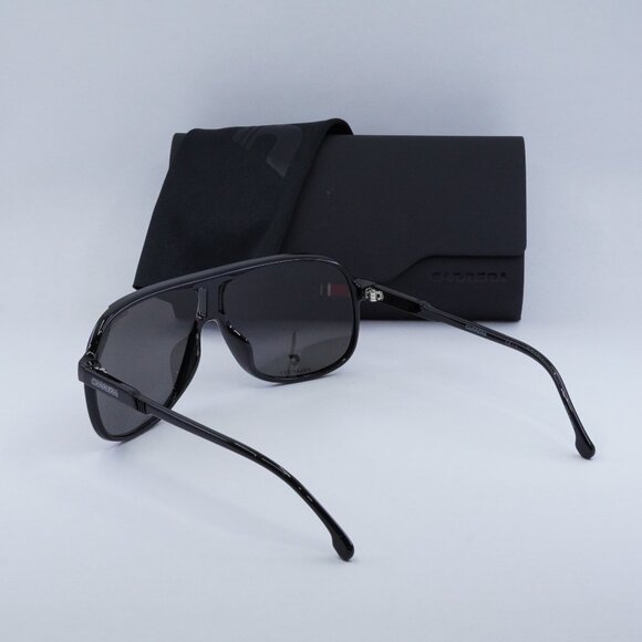 CARRERA 1047/S 0807 M9 Sunglasses Black Aviator Frame, Grey Polarized Lenses - Picture 10 of 10